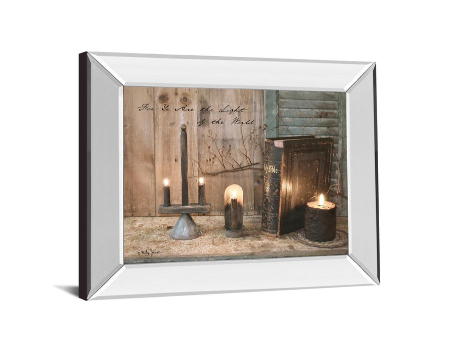 For Ye Are The Light By Billy Jacobs - Mirror Framed Print Wall Art - Black