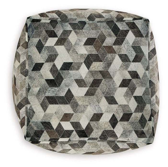 Albermarle - Gray / Brown - Pouf Sacramento Furniture Store Furniture store in Sacramento