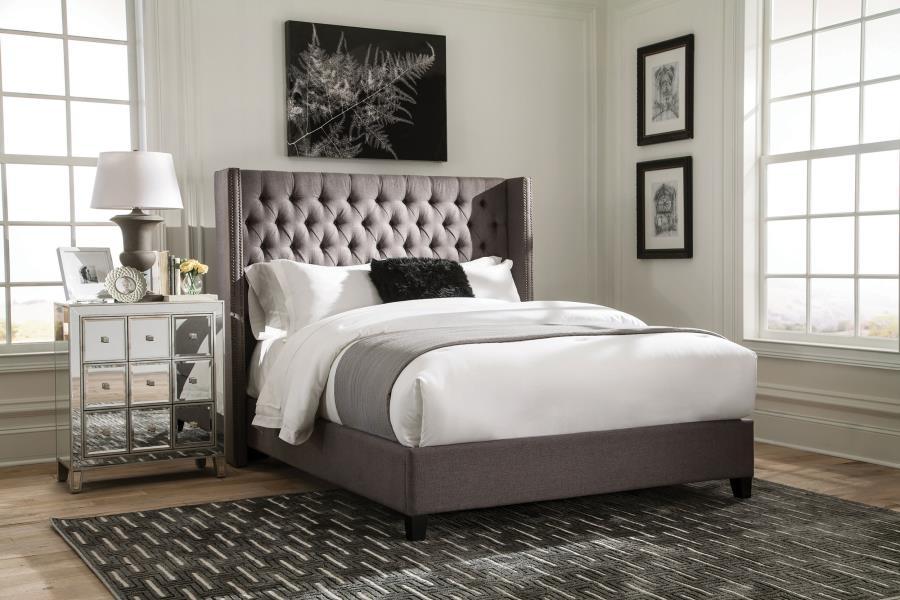 Bancroft - Demi-wing Upholstered Bed Sacramento Furniture Store Furniture store in Sacramento