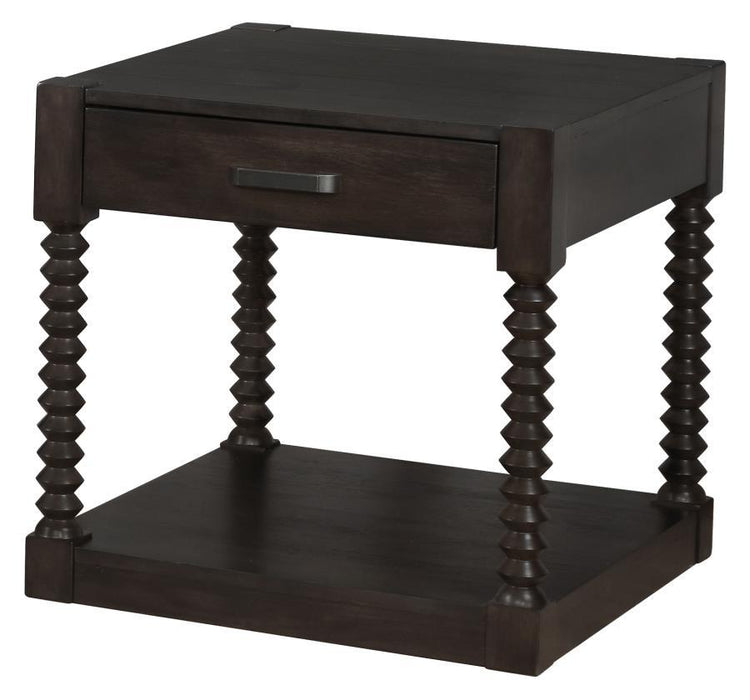 Meredith - 1-Drawer End Table - Coffee Bean Sacramento Furniture Store Furniture store in Sacramento