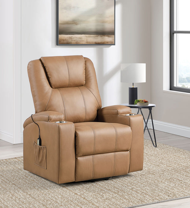 Armstrong - Upholstered Power Lift Massage Recliner