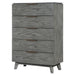 Nathan - 5-Drawer Chest - White Marble And Gray Sacramento Furniture Store Furniture store in Sacramento