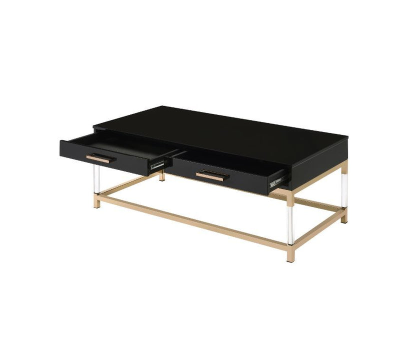 Adiel - Coffee Table - Black & Gold Finish Sacramento Furniture Store Furniture store in Sacramento