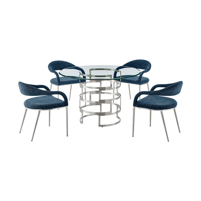 Diaz Morgan - Round Glass Dining Table Set