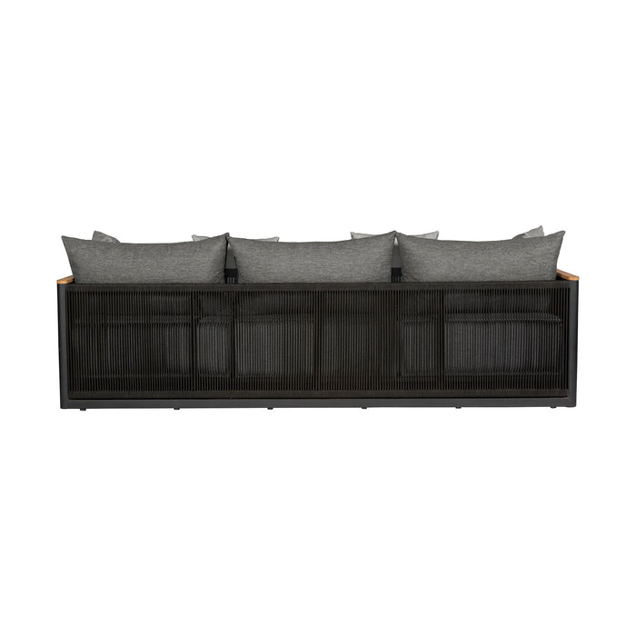 Artesia - Outdoor Patio Sofa - And Black / Dark Gray