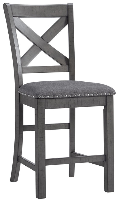 Myshanna - Gray - Upholstered Barstool (Set of 2) Sacramento Furniture Store Furniture store in Sacramento