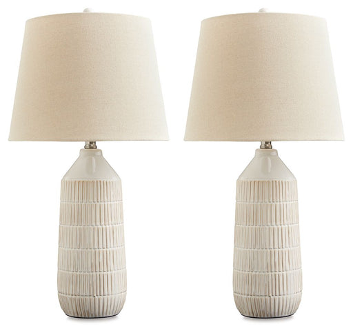 Willport - Off White - Ceramic Table Lamp (Set of 2) Sacramento Furniture Store Furniture store in Sacramento