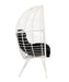 Galzed - Patio Lounge Chair - Black Fabric & White Wicker Sacramento Furniture Store Furniture store in Sacramento