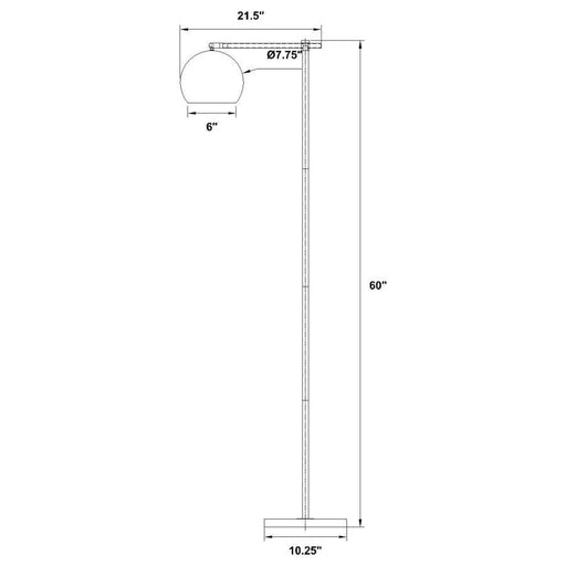 Linnea - 1-Light Dome Shade Floor Lamp - Brass Sacramento Furniture Store Furniture store in Sacramento