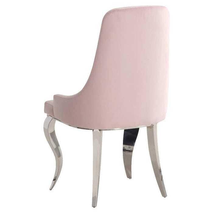 Antoine - Curved Chrome Legs Dining Chair Sacramento Furniture Store Furniture store in Sacramento