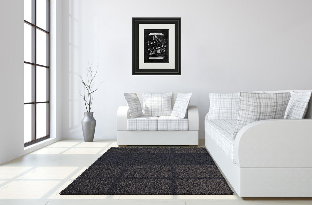 Be Our Own By Sd Graphic - Framed Print Wall Art - Black