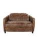 Brancaster - Loveseat - Retro Brown Top Grain Leather & Aluminum Sacramento Furniture Store Furniture store in Sacramento
