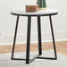 Hugo - Metal Base Round End Table - White And Matte Black Sacramento Furniture Store Furniture store in Sacramento