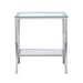 Saide - Square End Table With Mirrored Shelf - Chrome Sacramento Furniture Store Furniture store in Sacramento