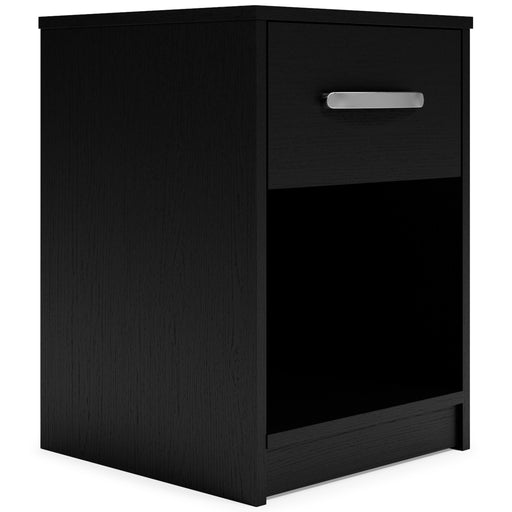 Finch - Black - One Drawer Night Stand - 23" Height Sacramento Furniture Store Furniture store in Sacramento