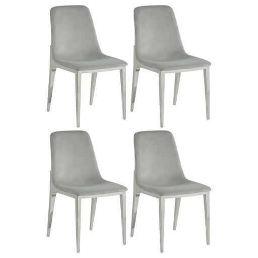 Irene - Upholstered Side Chairs (Set of 4) - Light Gray And Chrome Sacramento Furniture Store Furniture store in Sacramento