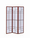 Katerina - 3-Panel Folding Floor Screen - White And Cherry Sacramento Furniture Store Furniture store in Sacramento