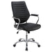 Chase - High Back Office Chair - Black And Chrome Sacramento Furniture Store Furniture store in Sacramento