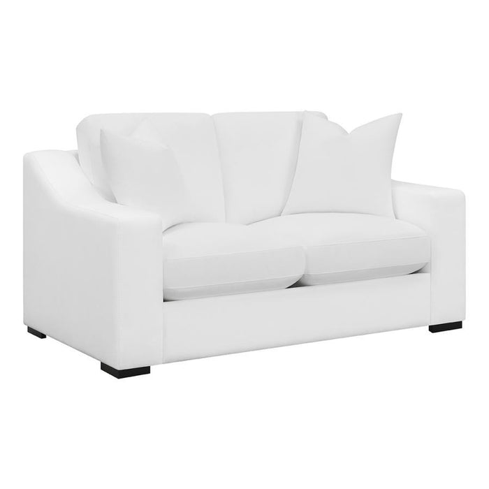 Ashlyn - Upholstered Sloped Arms Loveseat - White Sacramento Furniture Store Furniture store in Sacramento