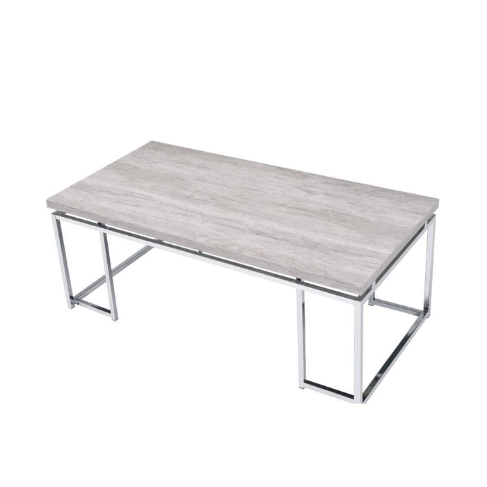 Chafik - Coffee Table - Natural Oak & Chrome Sacramento Furniture Store Furniture store in Sacramento