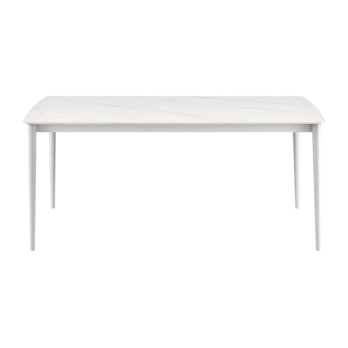 Rhodes - Outdoor Patio Rectangular Dining Table - Light Gray