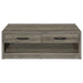 Felix - 2-Drawer Rectangular Engineered Wood Coffee Table - Gray Driftwood Sacramento Furniture Store Furniture store in Sacramento