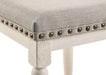 Tasnim - Stool (Set of 2) - Tan Fabric & Antique White Finish Sacramento Furniture Store Furniture store in Sacramento