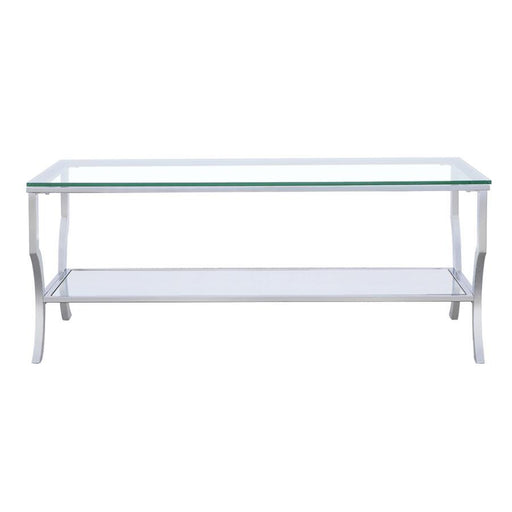 Saide - Rectangular Coffee Table With Mirrored Shelf - Chrome Sacramento Furniture Store Furniture store in Sacramento