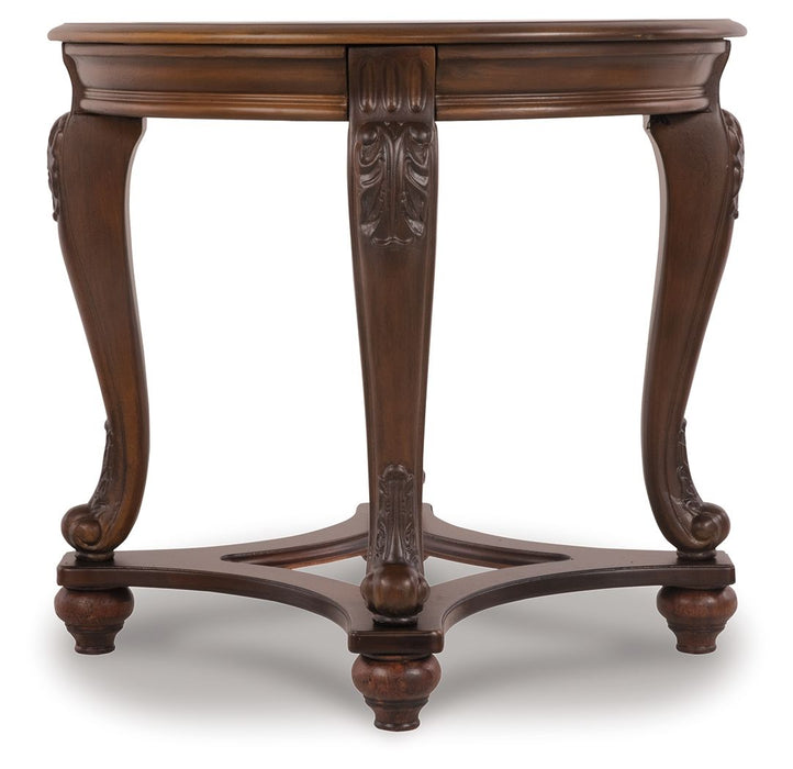 Norcastle - Dark Brown - Round End Table Sacramento Furniture Store Furniture store in Sacramento