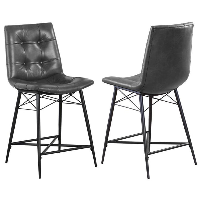 Aiken - Upholstered Tufted Counter Height Stools (Set of 2) Sacramento Furniture Store Furniture store in Sacramento