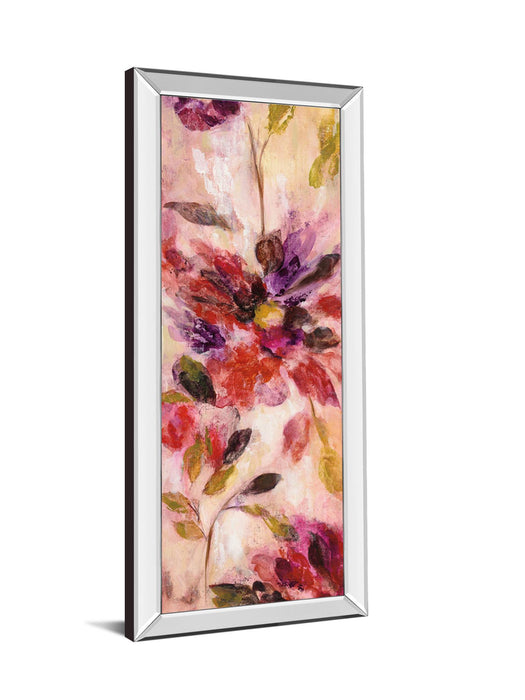 Exuberant Florals I By Silvia Vassileva - Mirrored Frame Wall Art - Pink