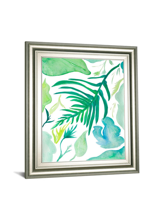 Green Water Leaves I By Kat Papa - Framed Print Wall Art - Green