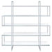 Elmer - 5-Shelf Bookcase - Chrome And Clear Sacramento Furniture Store Furniture store in Sacramento