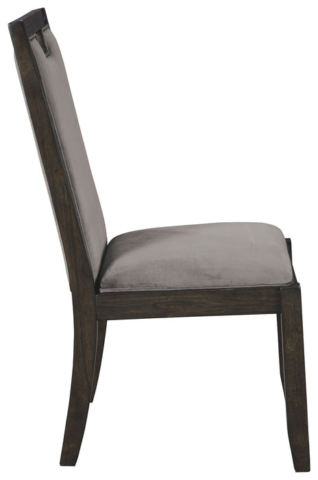 Hyndell - Gray / Dark Brown - Dining Uph Side Chair (Set of 2) Sacramento Furniture Store Furniture store in Sacramento