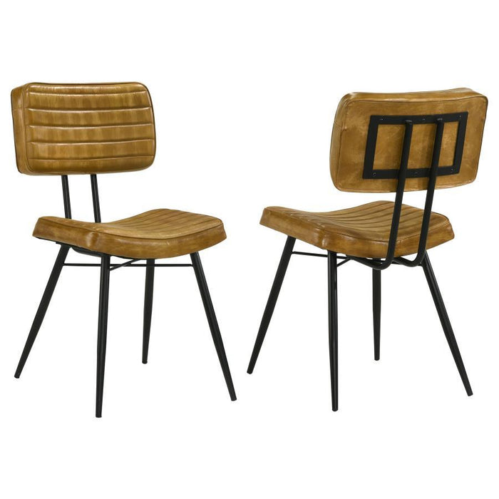 Misty - Padded Side Chairs (Set of 2) - Camel And Black