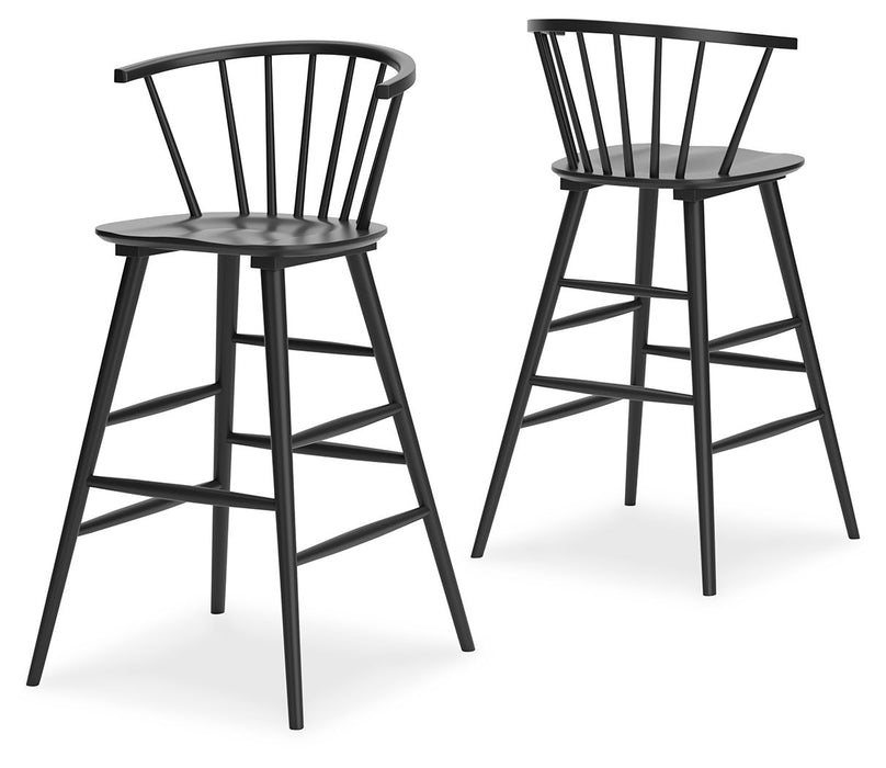 Otaska - Black - Tall Barstool (Set of 2) Sacramento Furniture Store Furniture store in Sacramento