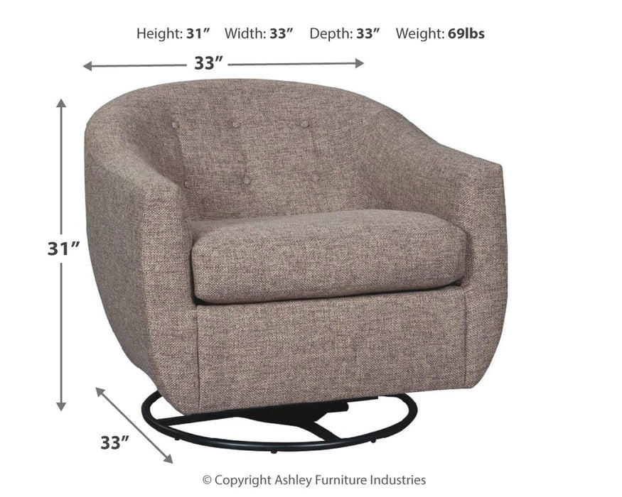 Upshur - Taupe - Swivel Glider Accent Chair Sacramento Furniture Store Furniture store in Sacramento