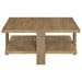 Dawn - Square Engineered Wood Coffee Table With Shelf - Mango Sacramento Furniture Store Furniture store in Sacramento
