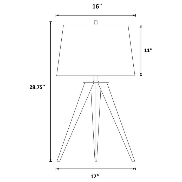 Sabat - Tripod Base Table Lamp - Black And Light Gray Sacramento Furniture Store Furniture store in Sacramento