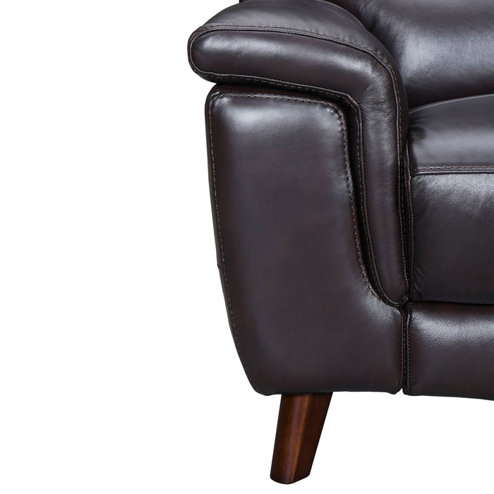 Lizette - Leather Power Recliner Loveseat With USB - Brown