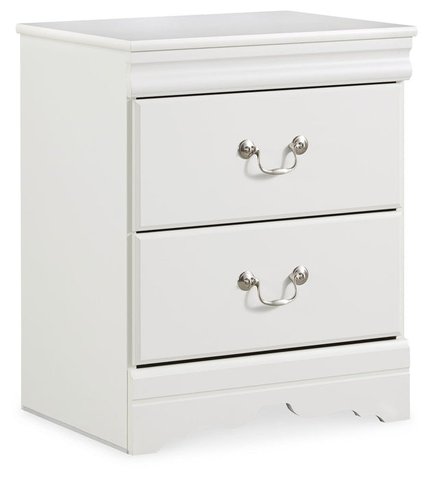 Anarasia - White - Two Drawer Night Stand Sacramento Furniture Store Furniture store in Sacramento