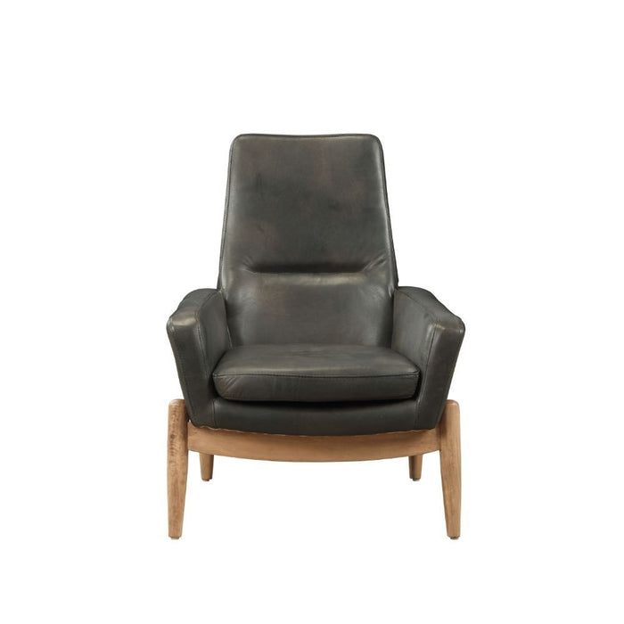 Dolphin - Accent Chair - Black Top Grain Leather Sacramento Furniture Store Furniture store in Sacramento