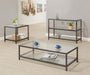 Trini - Sofa Table With Glass Shelf - Black Nickel Sacramento Furniture Store Furniture store in Sacramento