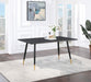 Zetta - Rectangular Dining Table - Black And Gold Sacramento Furniture Store Furniture store in Sacramento