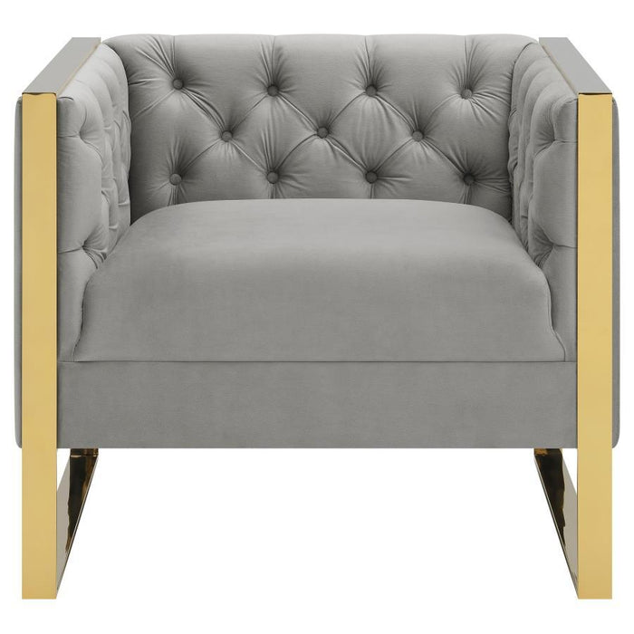 Eastbrook - Tufted Back Chair - Gray Sacramento Furniture Store Furniture store in Sacramento