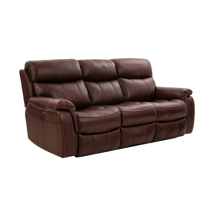 Montague - Dual Power Headrest And Lumbar Support Reclining Sofa - Brown