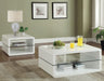 Elana - Square 2-Shelf End Table - Glossy White Sacramento Furniture Store Furniture store in Sacramento