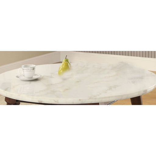Gasha - Coffee Table - White Marble & Walnut Sacramento Furniture Store Furniture store in Sacramento