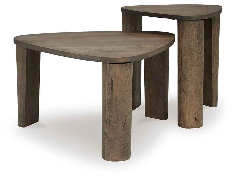 Reidport - Grayish Brown - Accent Cocktail Table Set (Set of 2) Sacramento Furniture Store Furniture store in Sacramento