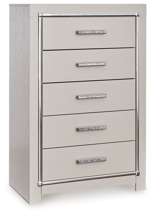 Zyniden - Silver - Five Drawer Chest Sacramento Furniture Store Furniture store in Sacramento